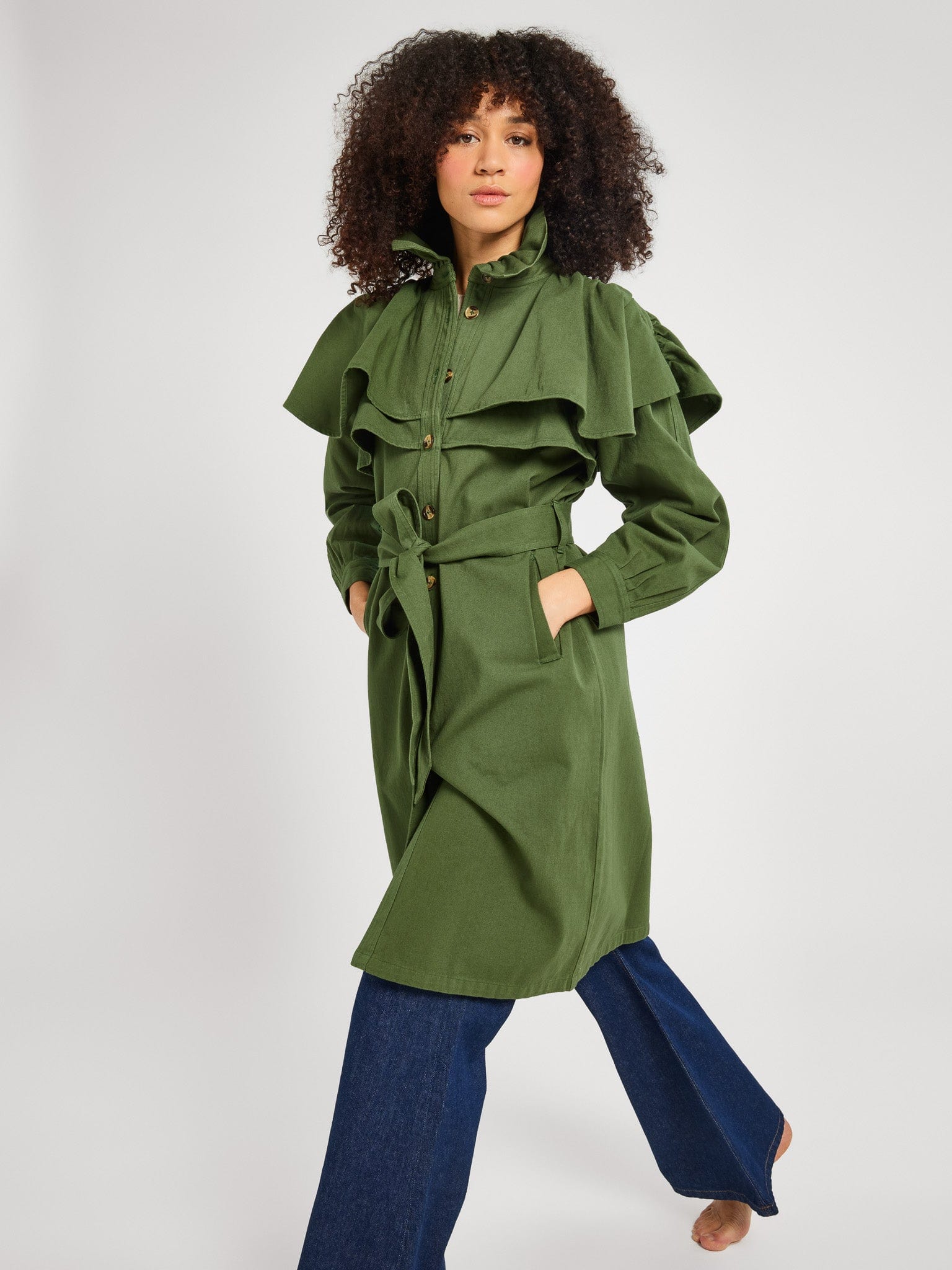 MILLE Clothing Renata Trench in Olive