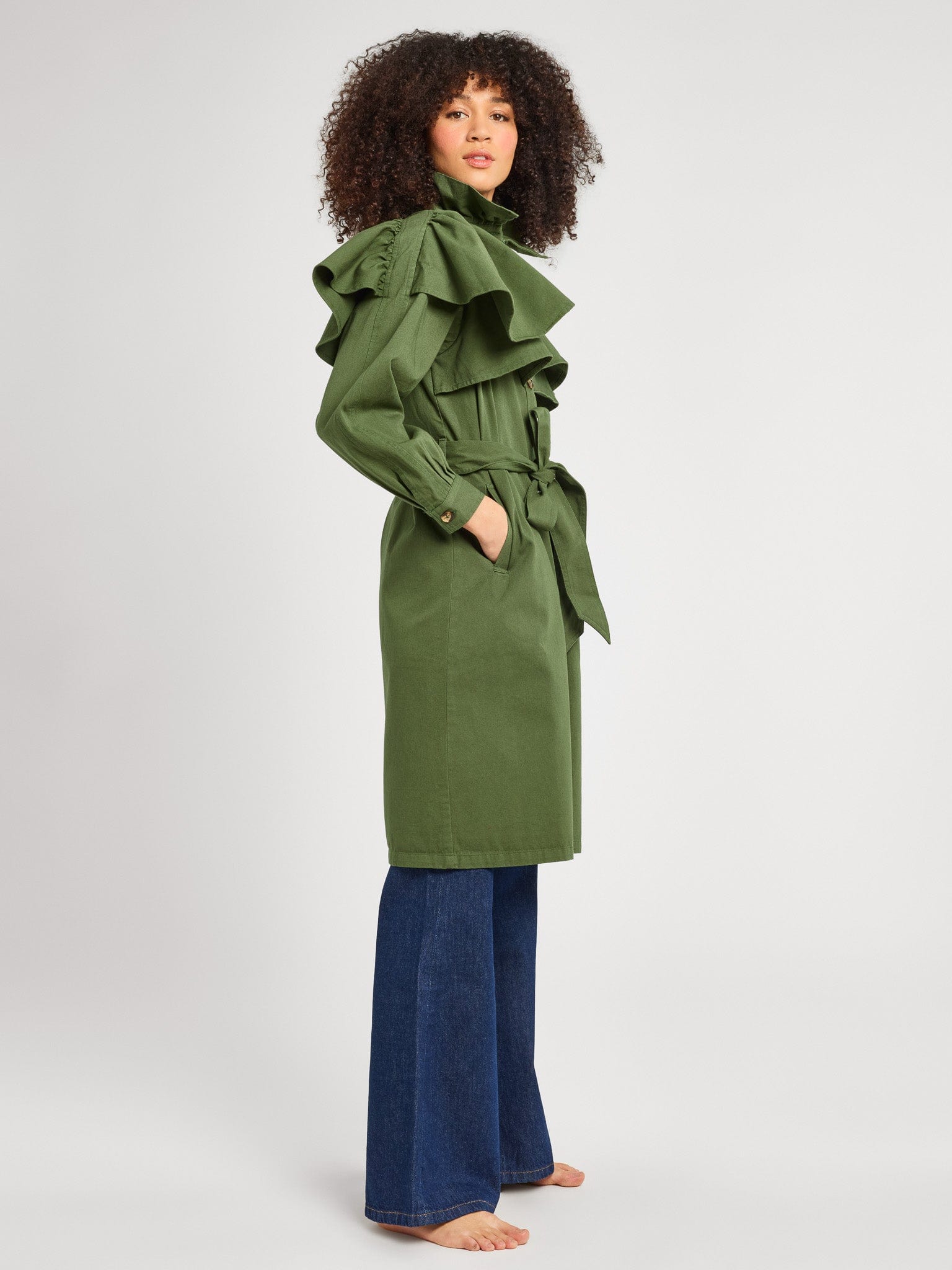 MILLE Clothing Renata Trench in Olive