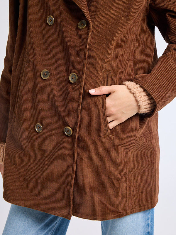 Ricky Peacoat in Coffee Cord — view 12