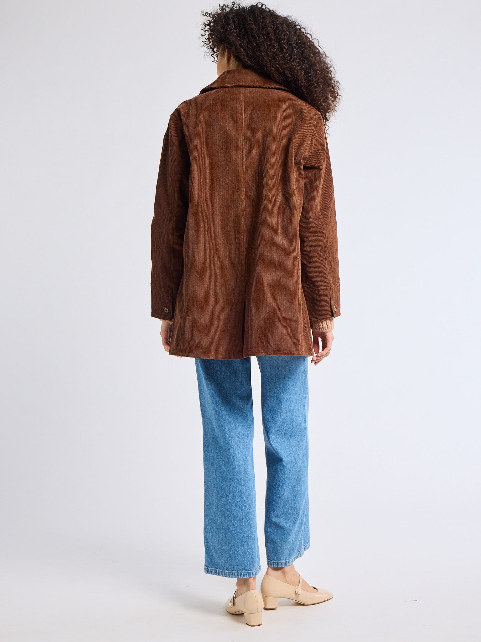 MILLE Clothing Ricky Peacoat in Coffee Cord