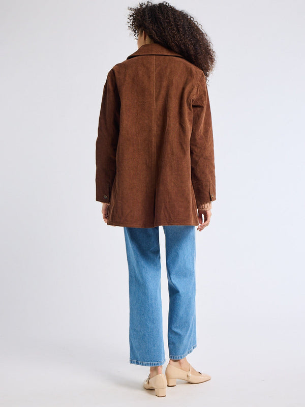 Ricky Peacoat in Coffee Cord — view 8