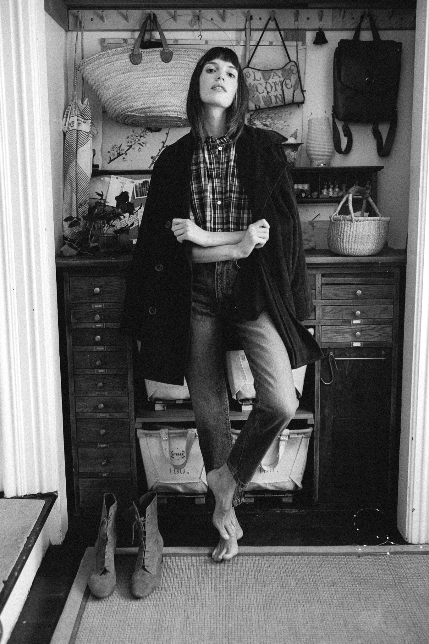 MILLE Clothing Ricky Peacoat in Spruce Cord
