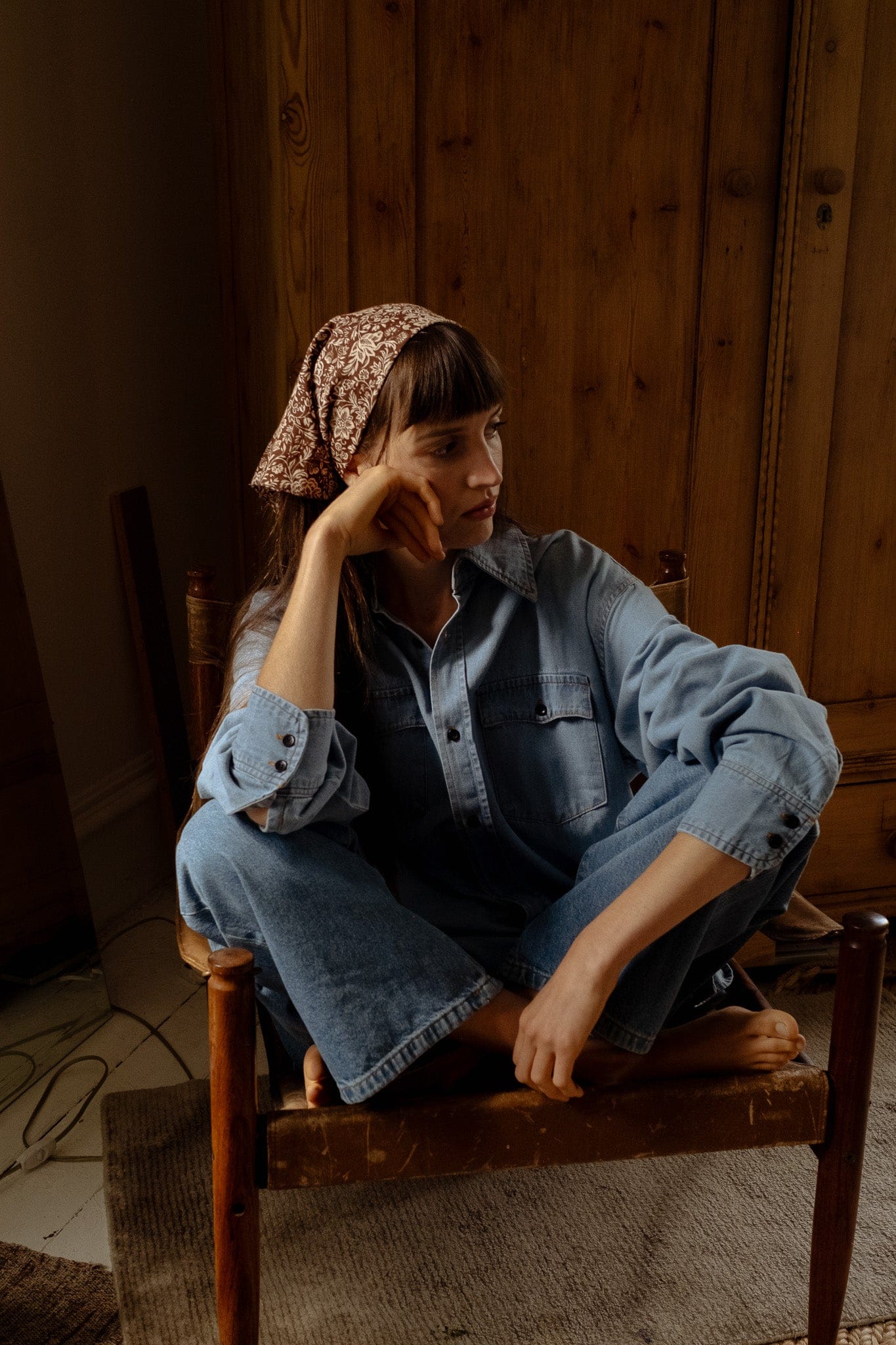 MILLE Clothing River Top in Vintage Denim