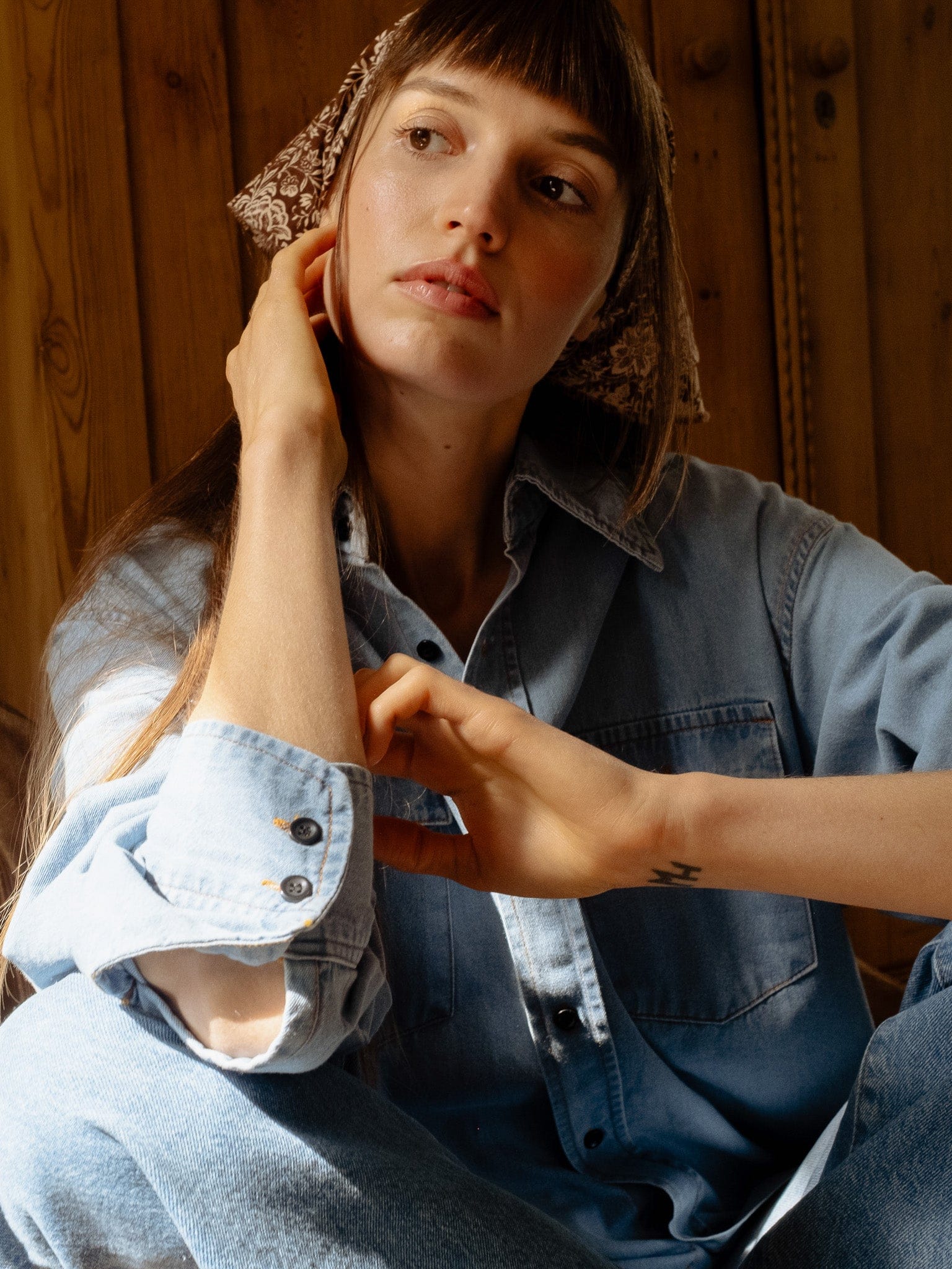 MILLE Clothing River Top in Vintage Denim