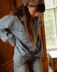 MILLE Clothing River Top in Vintage Denim