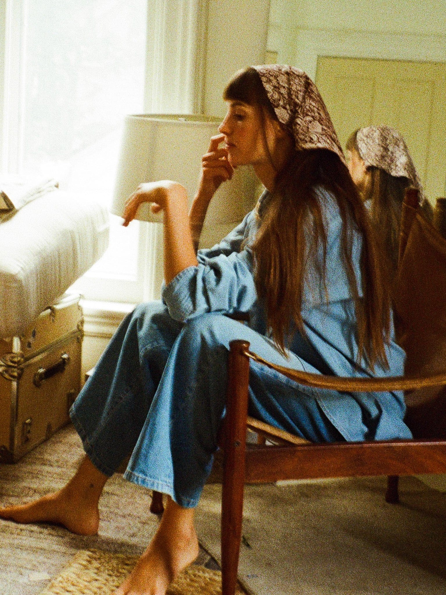 MILLE Clothing River Top in Vintage Denim