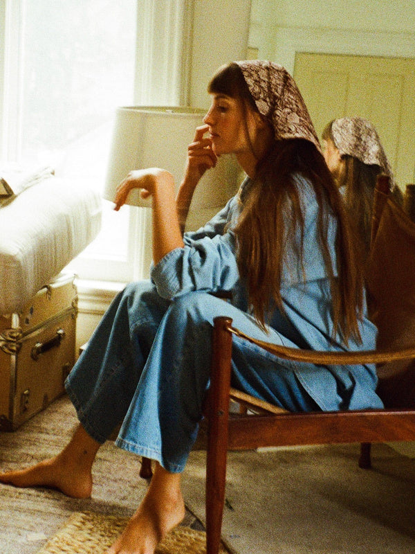 River Top in Vintage Denim — view 17