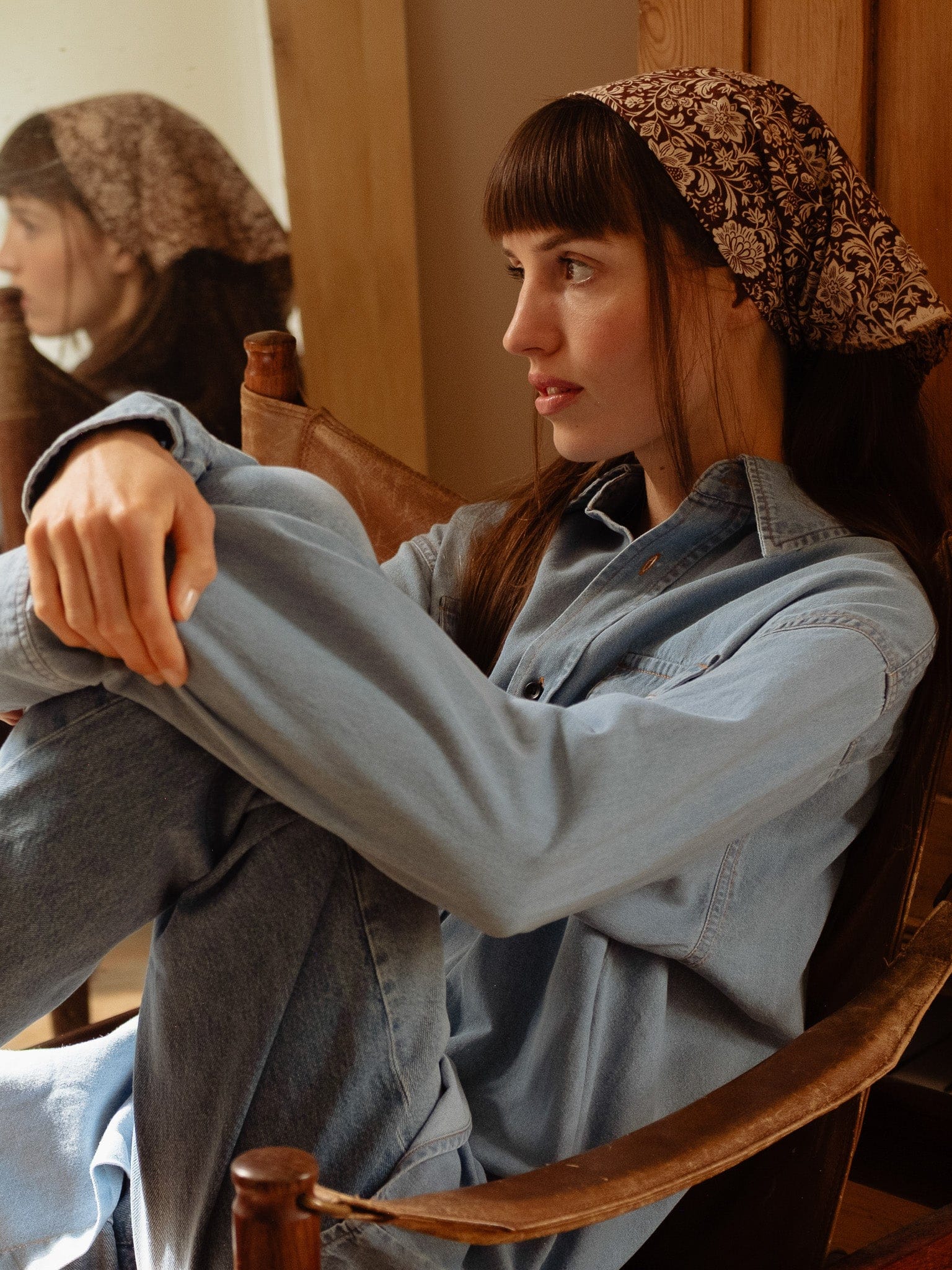 MILLE Clothing River Top in Vintage Denim