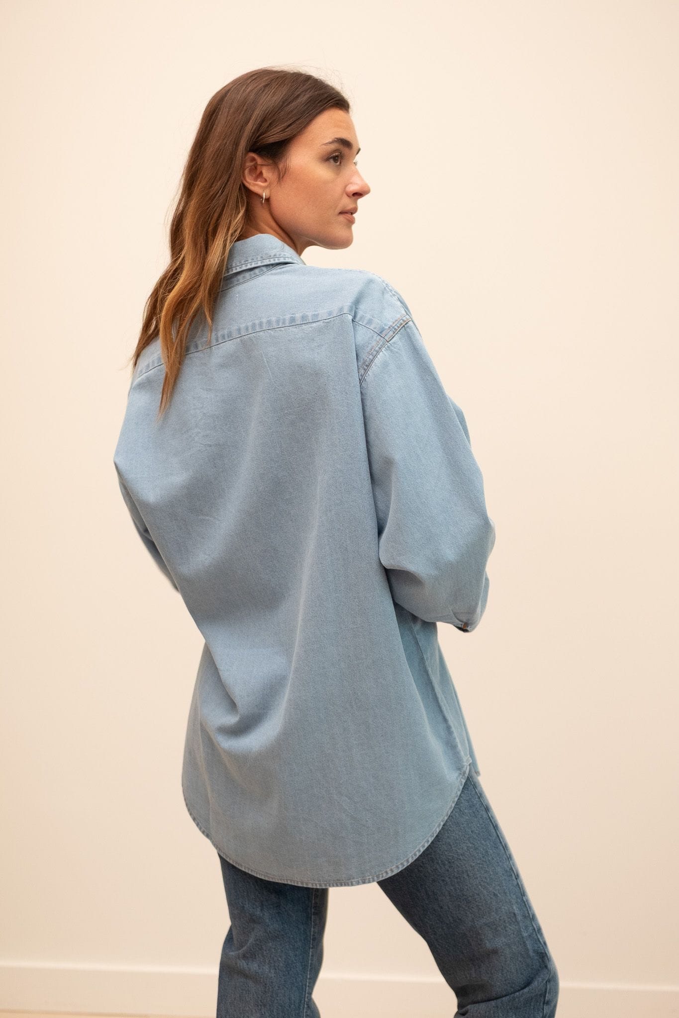 MILLE Clothing River Top in Vintage Denim