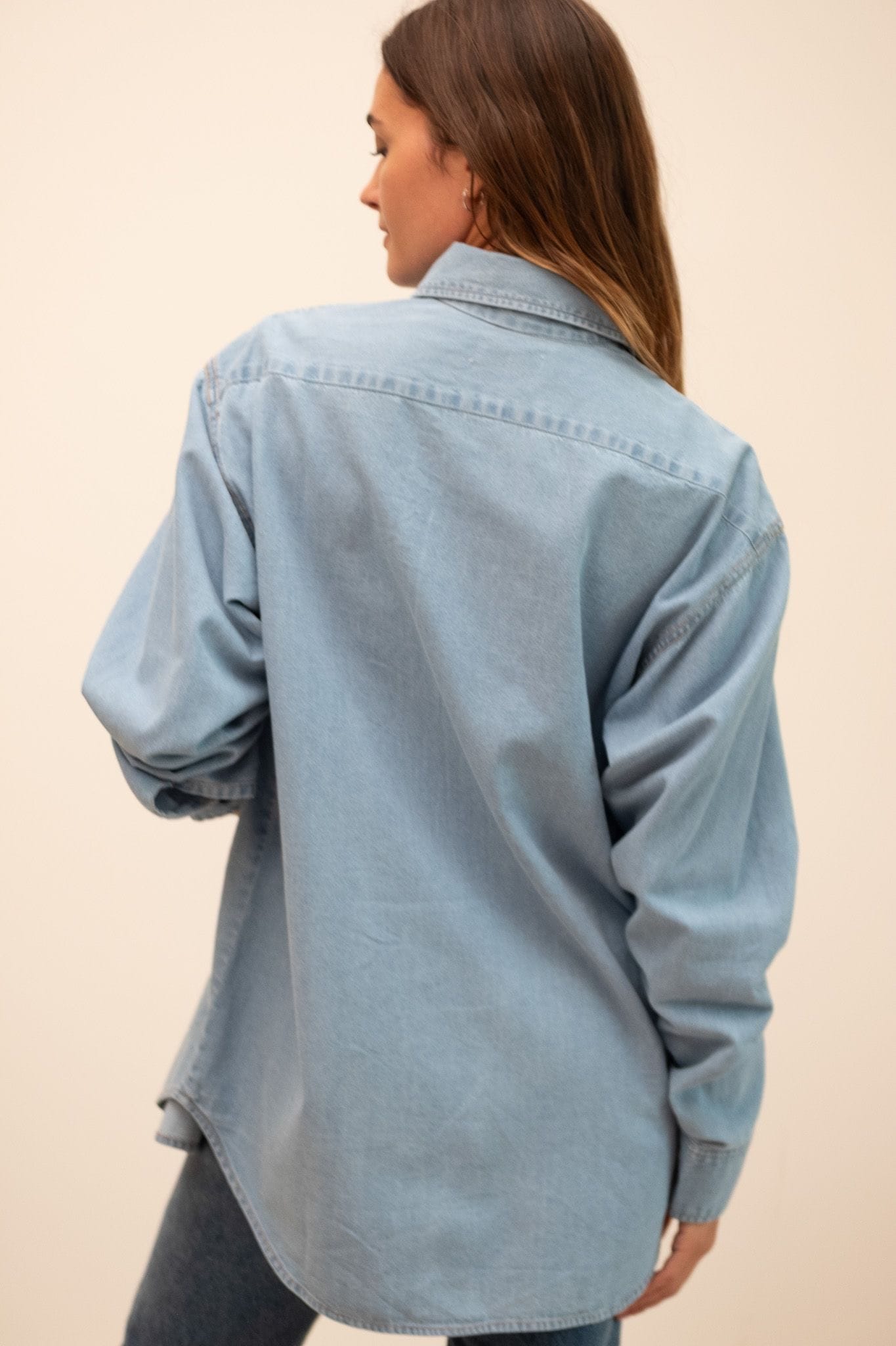 MILLE Clothing River Top in Vintage Denim