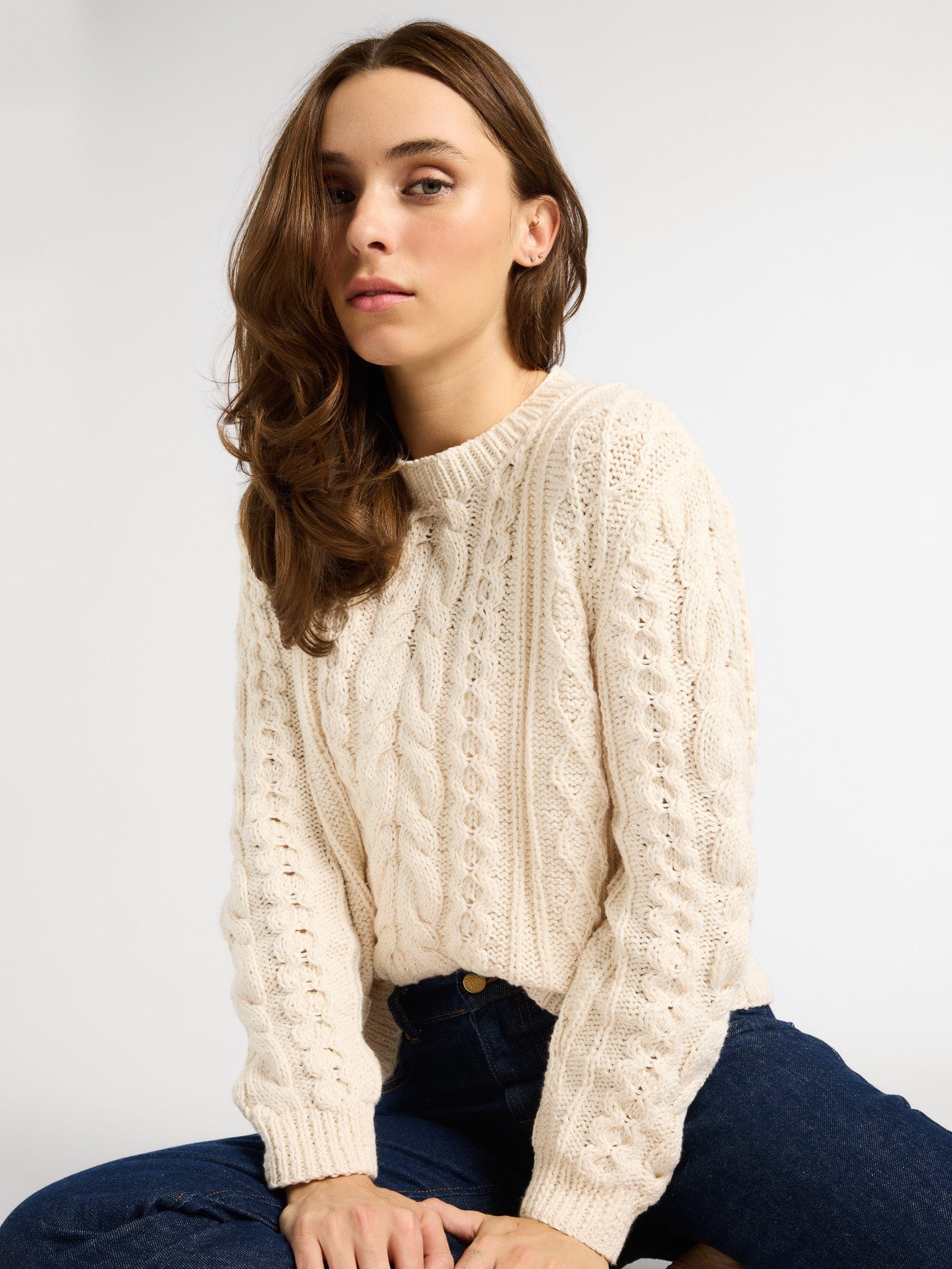 MILLE Clothing Rory Pullover in Ivory