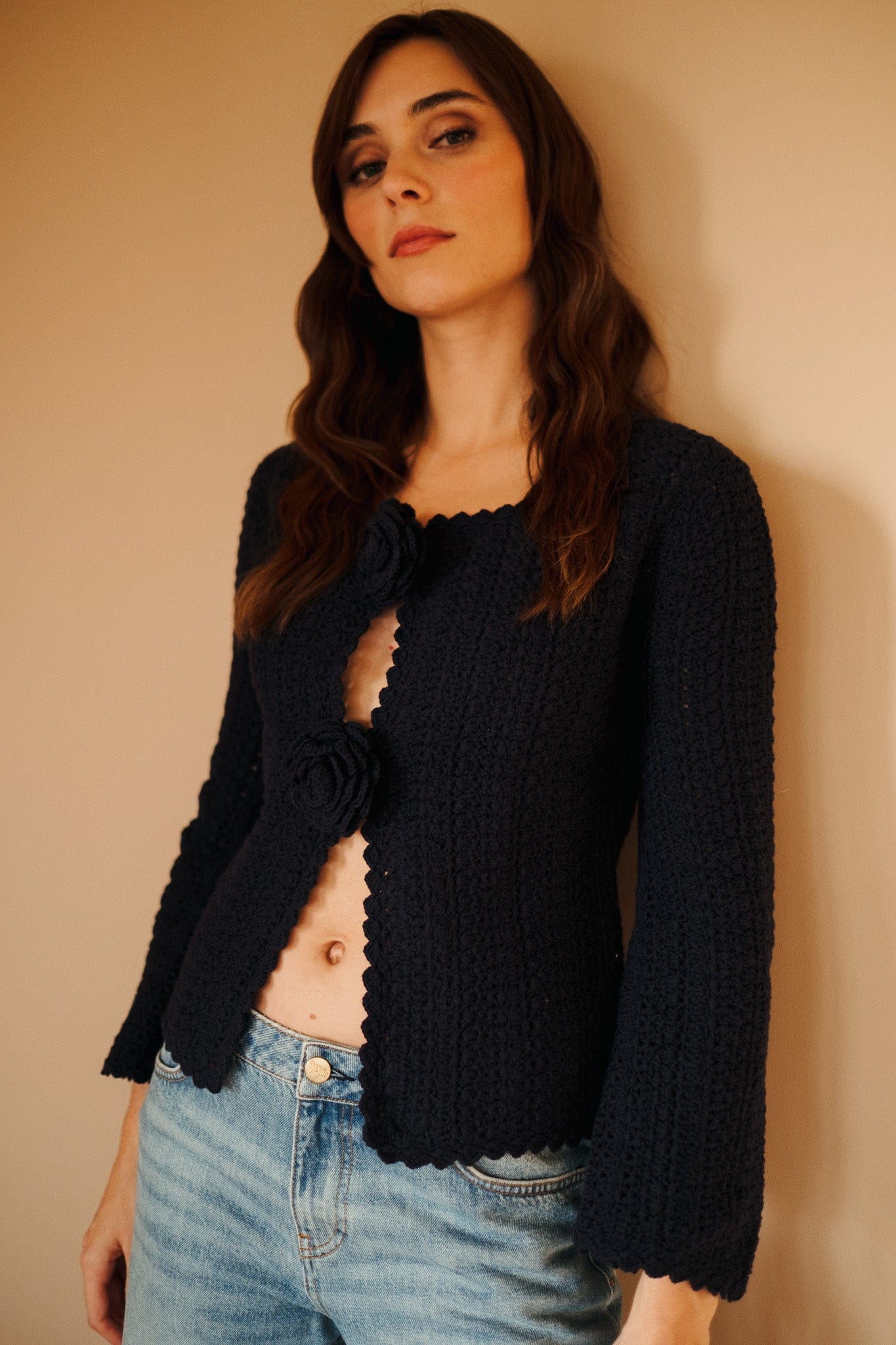 MILLE Clothing Rosita Cardigan in Navy