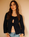 MILLE Clothing Rosita Cardigan in Navy