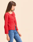 MILLE Clothing Rosita Cardigan in Scarlet