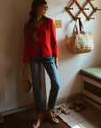 MILLE Clothing Rosita Cardigan in Scarlet
