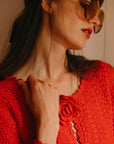 MILLE Clothing Rosita Cardigan in Scarlet