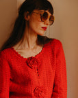 MILLE Clothing Rosita Cardigan in Scarlet