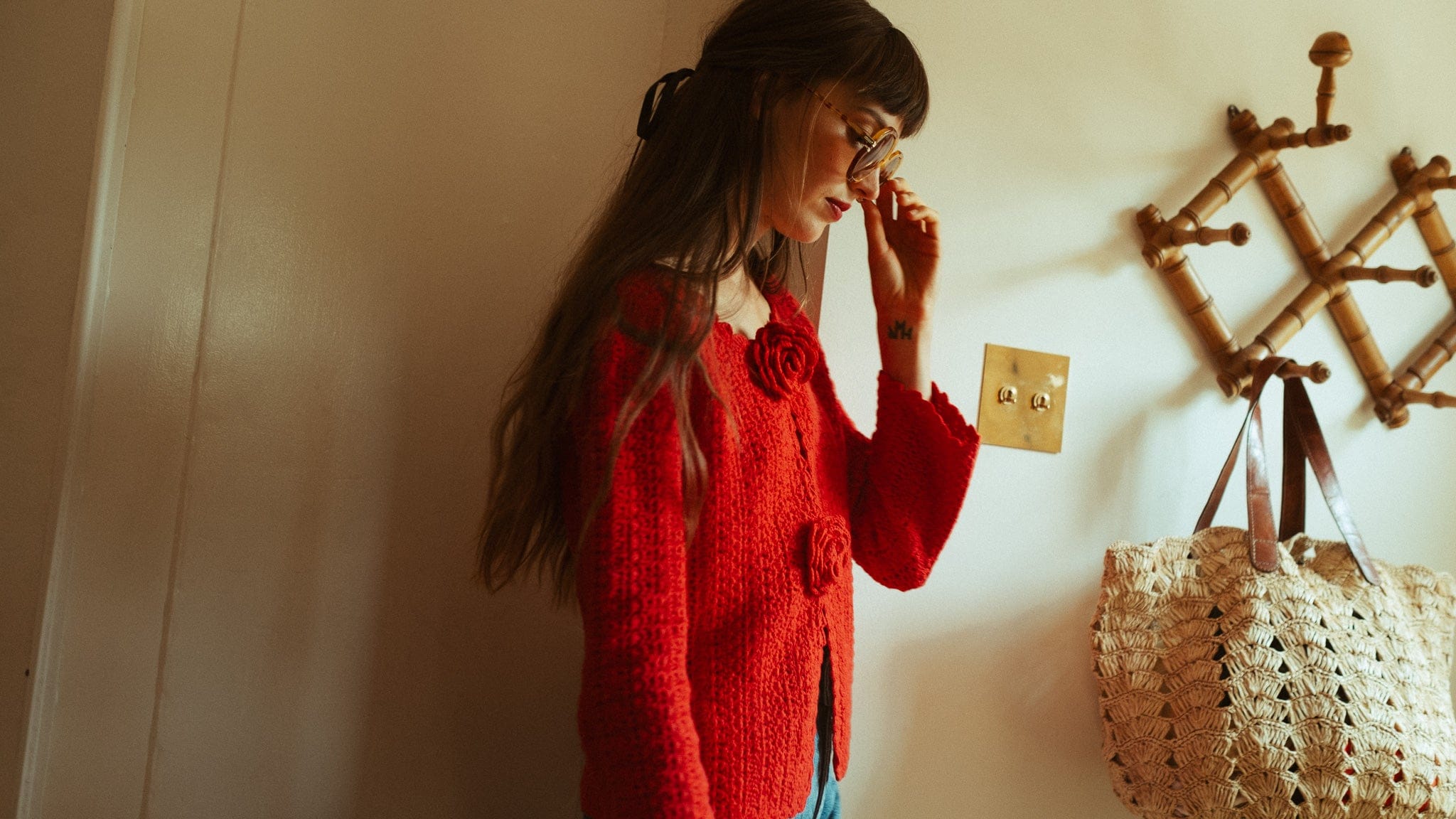 MILLE Clothing Rosita Cardigan in Scarlet