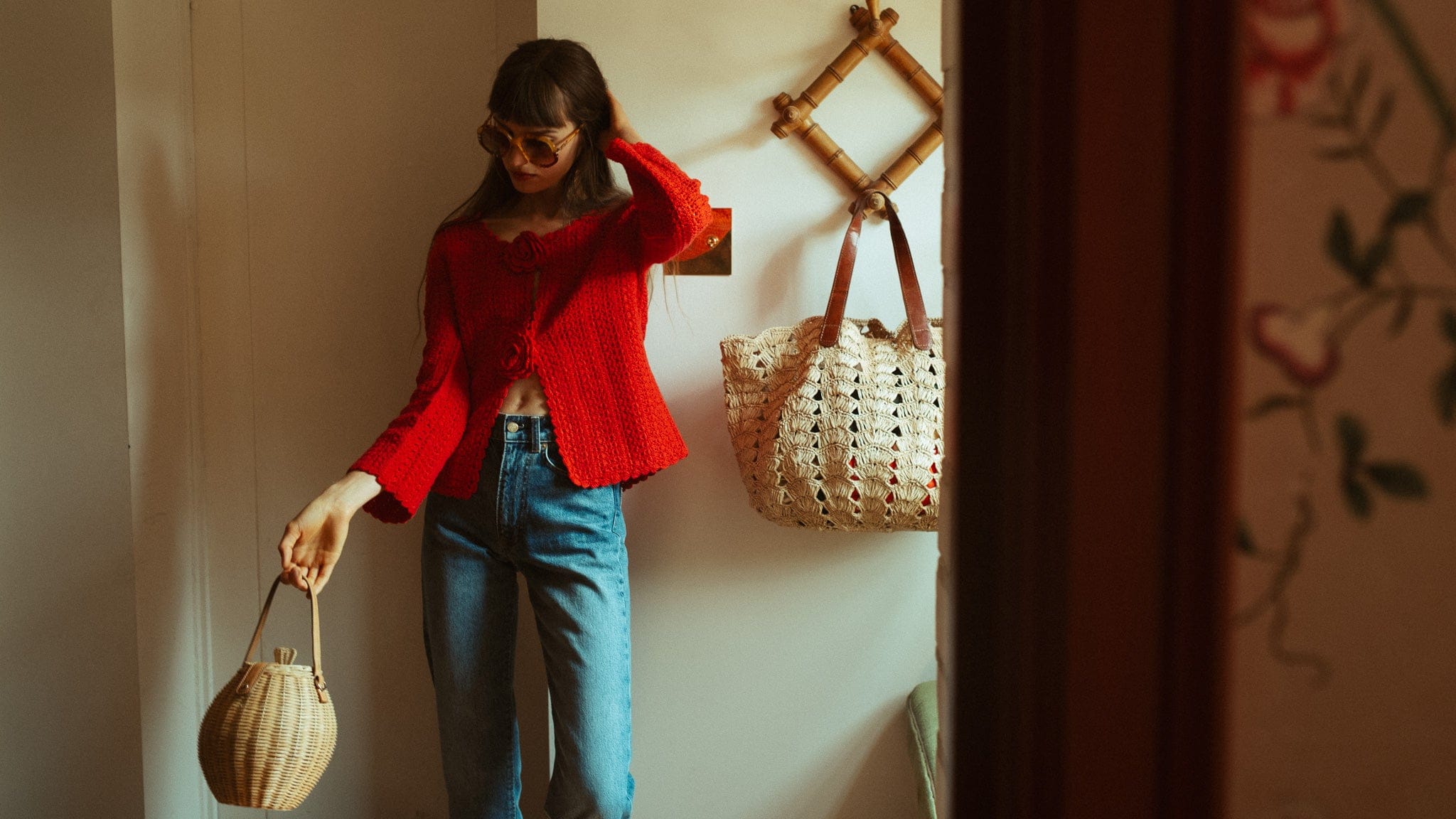 MILLE Clothing Rosita Cardigan in Scarlet