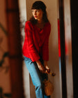 MILLE Clothing Rosita Cardigan in Scarlet