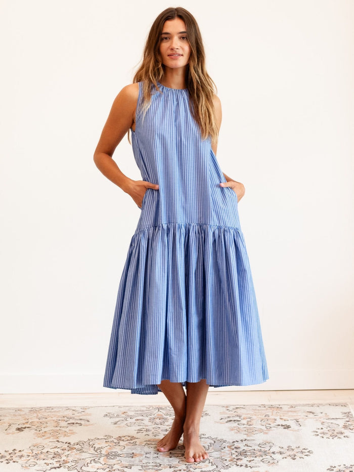 Sabine Dress in Harbor Stripe