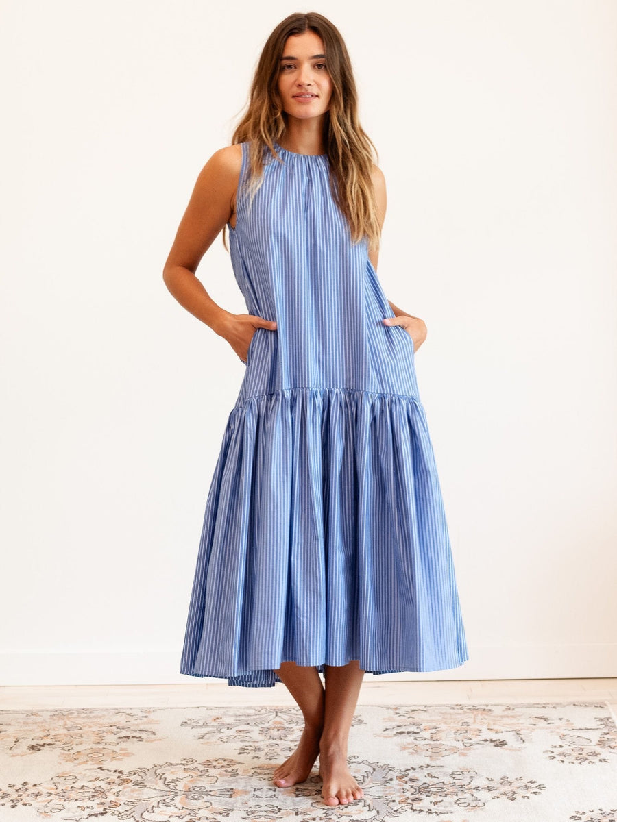 Sabine Dress in Harbor Stripe