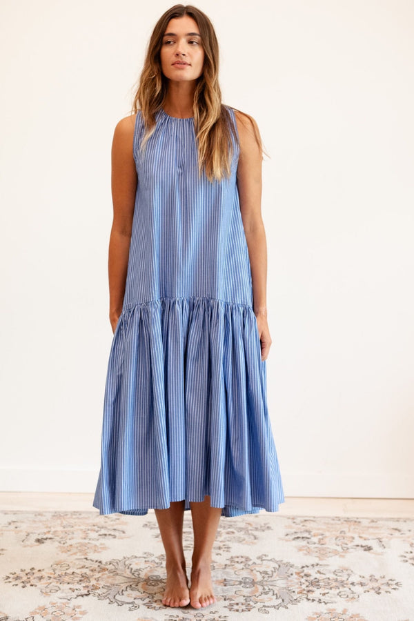 Sabine Dress in Harbor Stripe — view 3