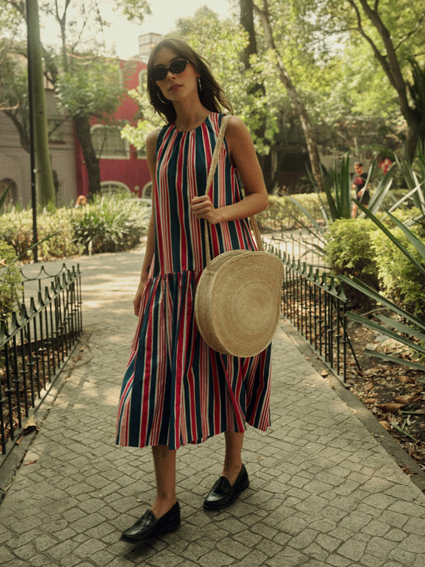 Sabine Dress in Sailing Stripe — view 14