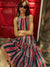 MILLE Sabine Dress in Sailing Stripe – sleeveless drop-waist midi dress, front view