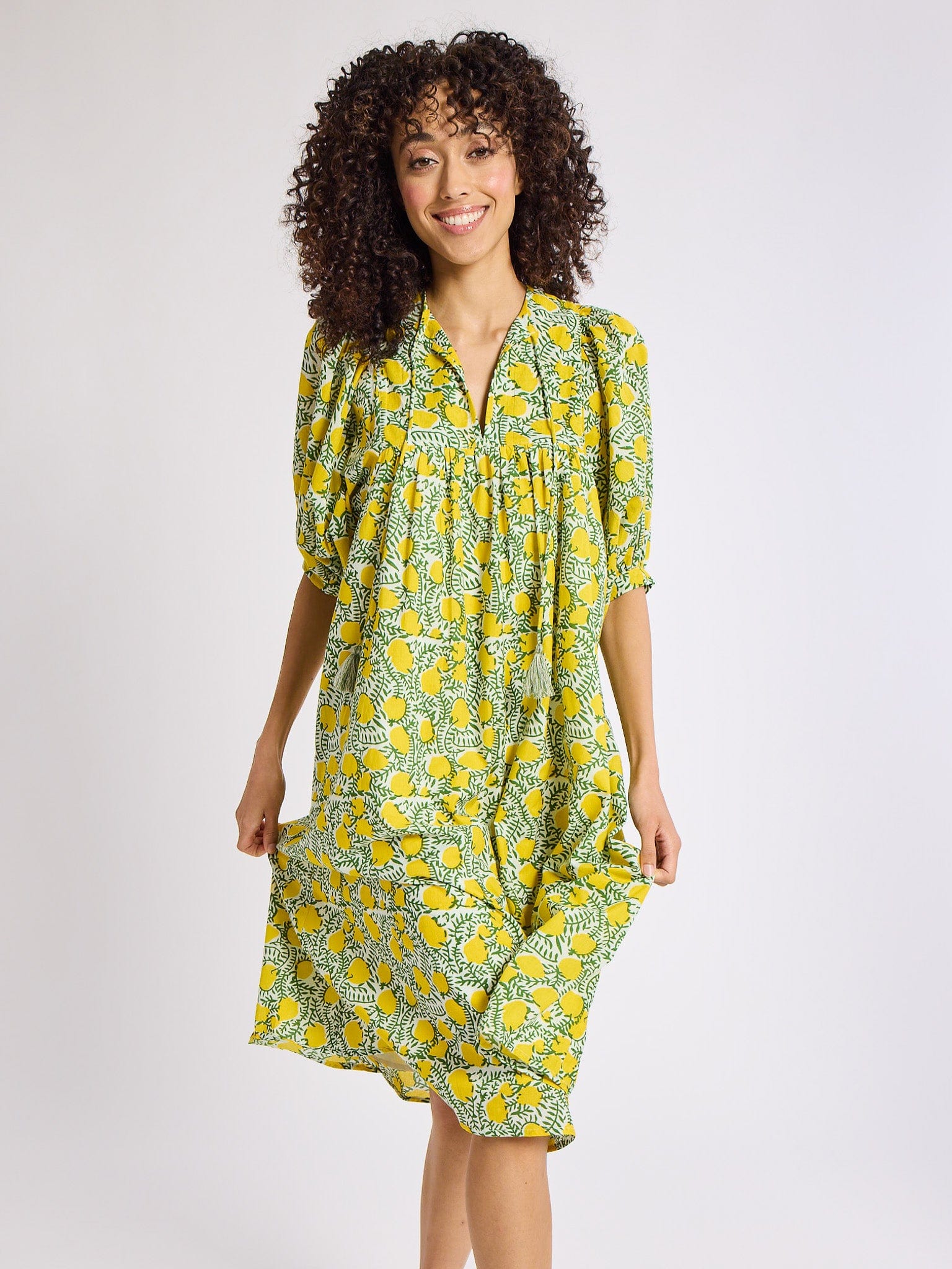 MILLE Clothing Saffron Dress in Lemons