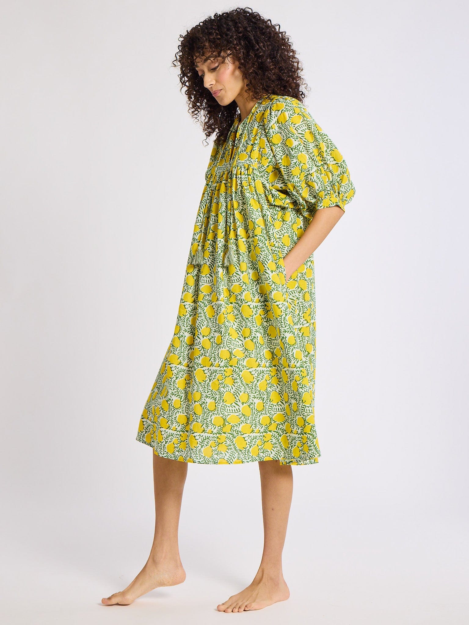 MILLE Clothing Saffron Dress in Lemons