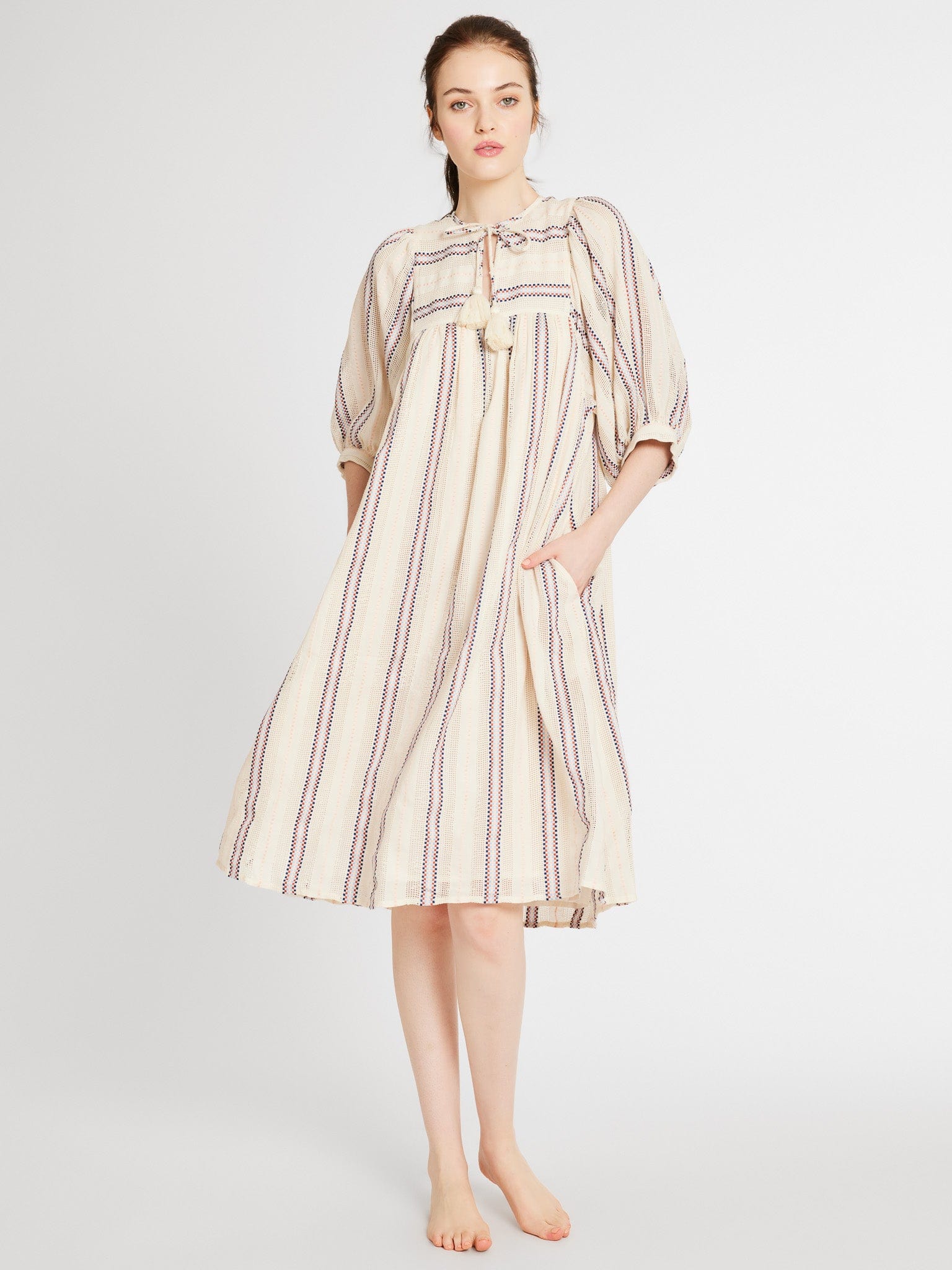 MILLE Clothing Saffron Dress in O&#39;Keeffe Stripe