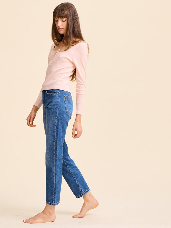 Sally Pointelle Tee in Spanish Villa — view 5