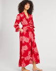 MILLE Clothing Simone Dress in Crimson Floral