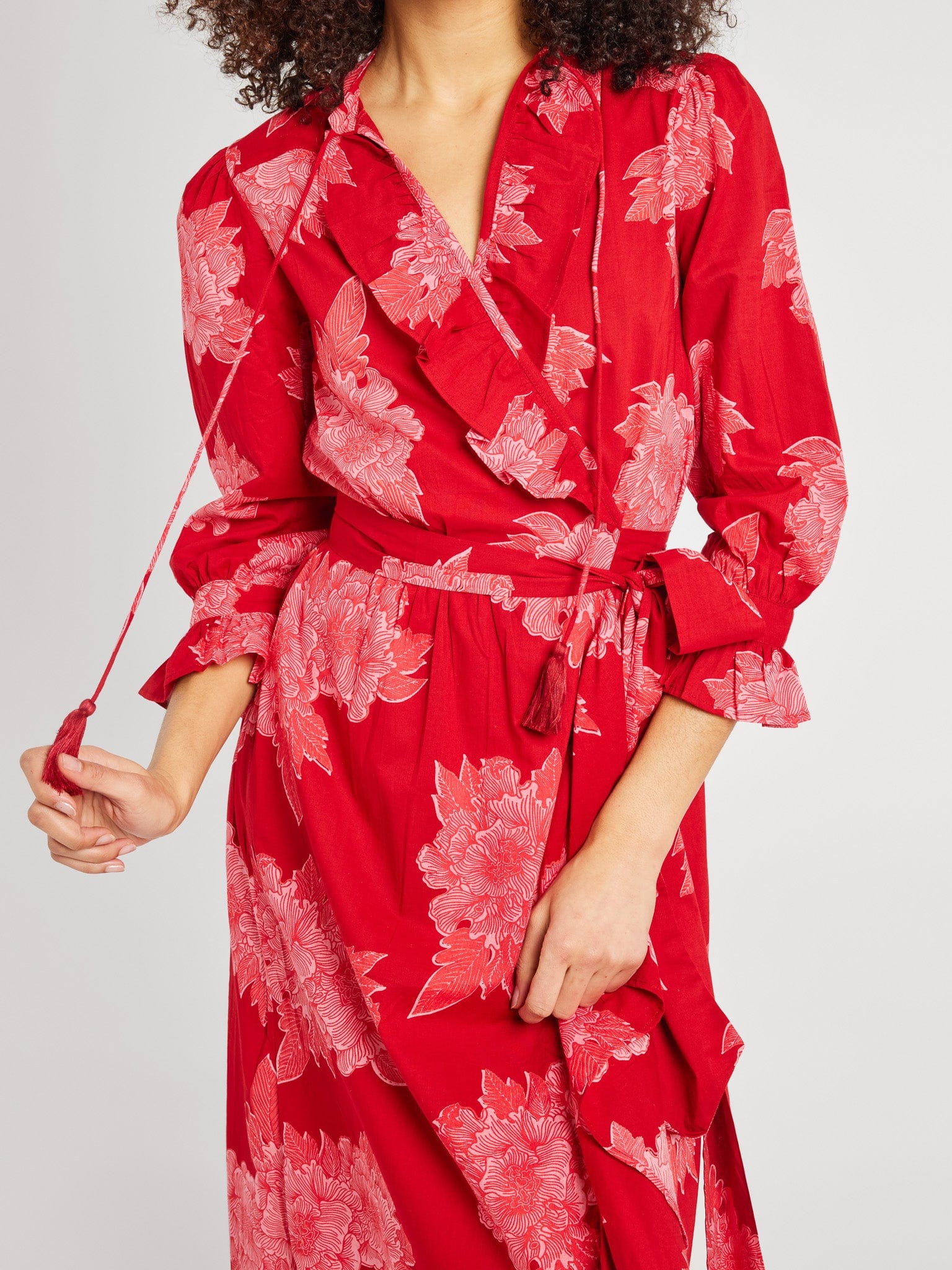 MILLE Clothing Simone Dress in Crimson Floral