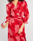 MILLE Clothing Simone Dress in Crimson Floral