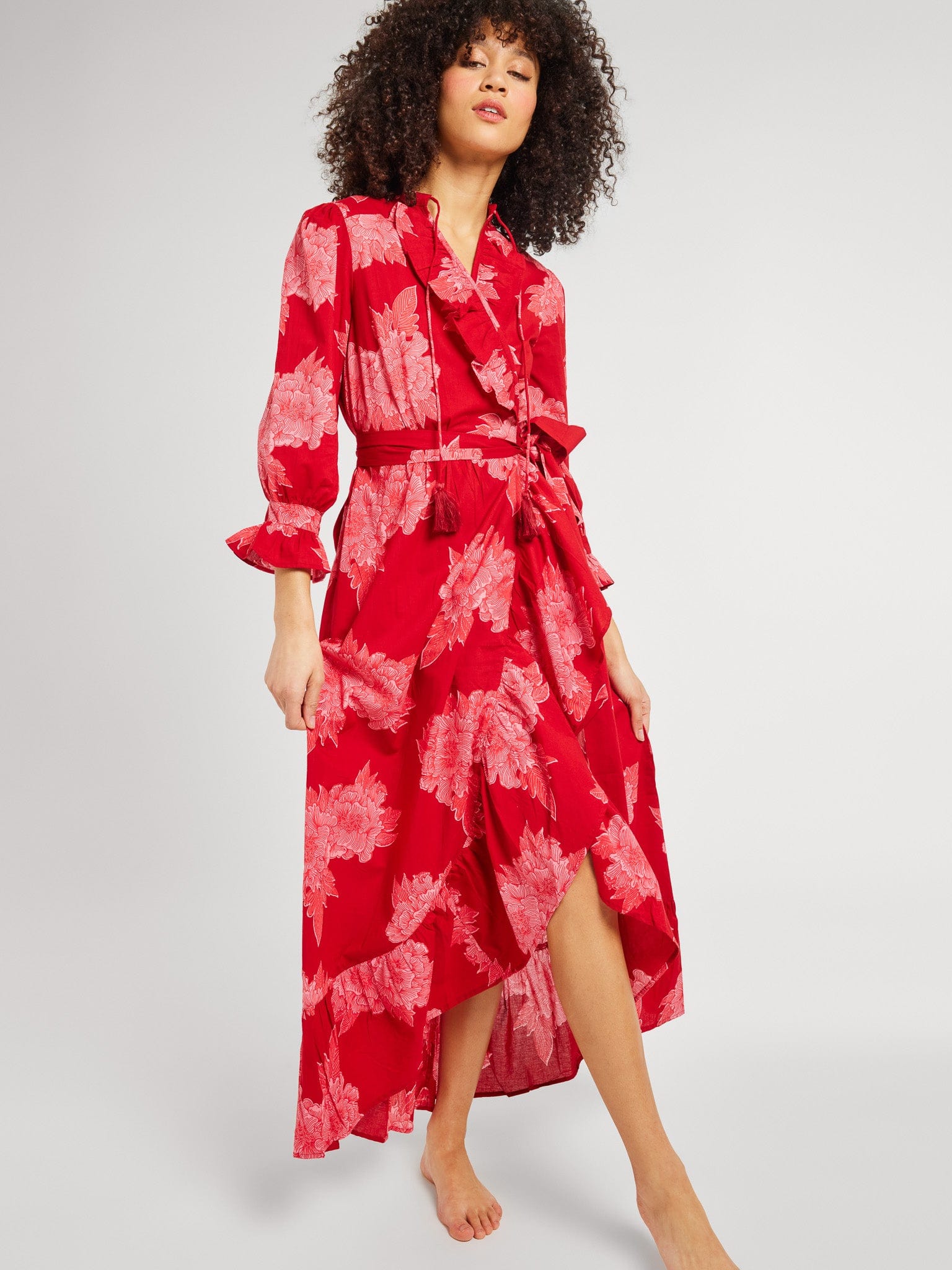 MILLE Clothing Simone Dress in Crimson Floral