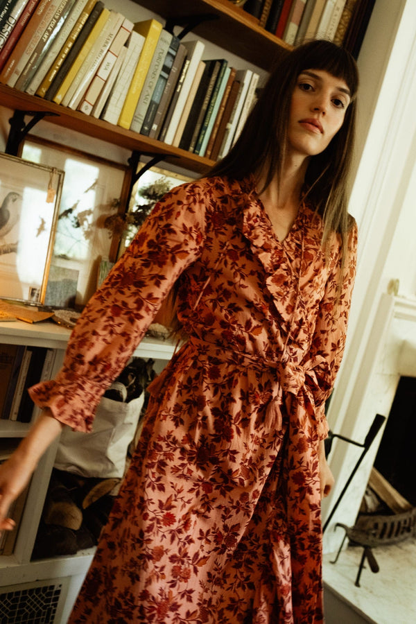Simone Dress in Peach Montmartre — view 27
