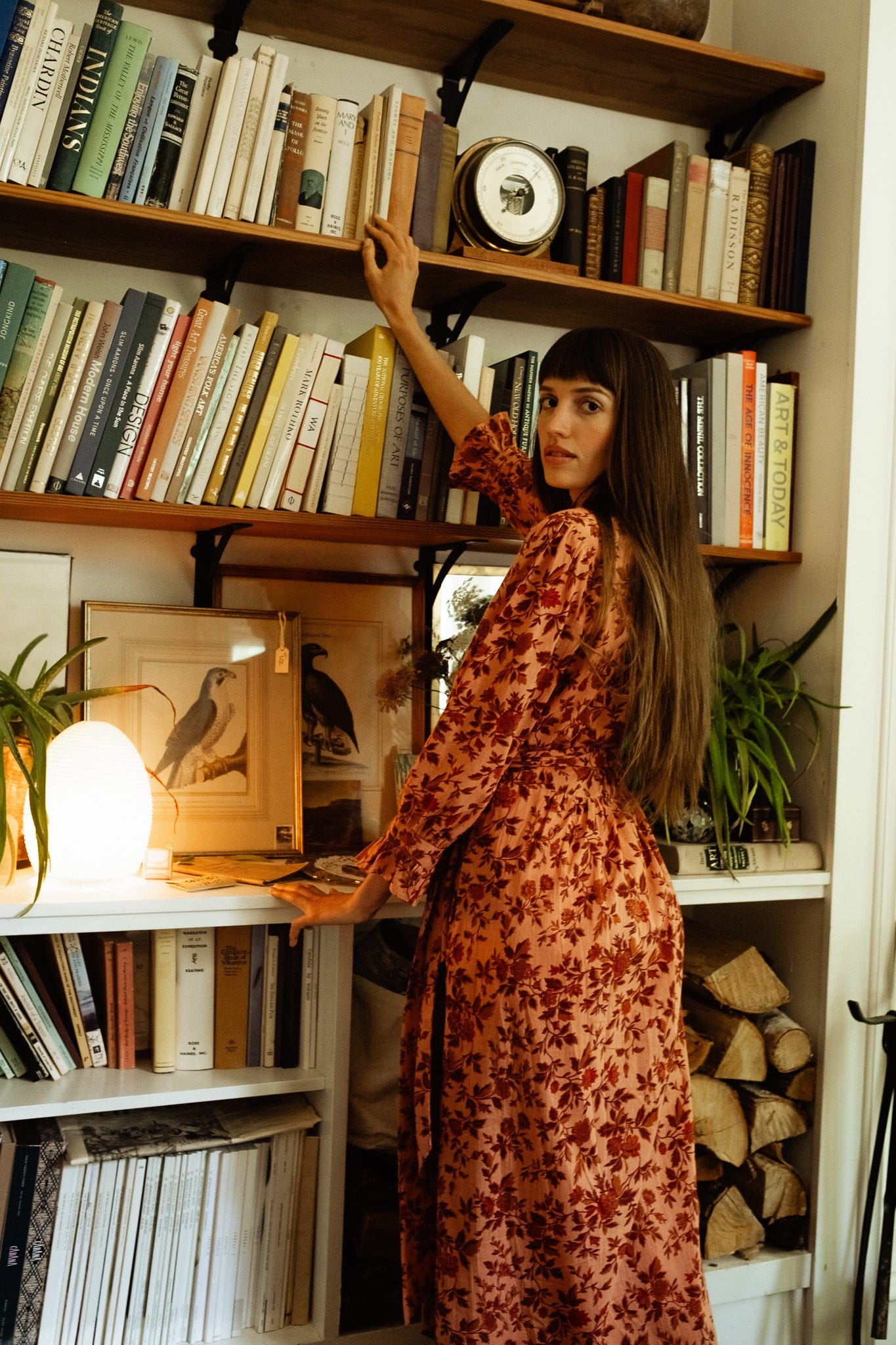 MILLE Clothing Simone Dress in Peach Montmartre