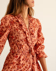 MILLE Clothing Simone Dress in Peach Montmartre