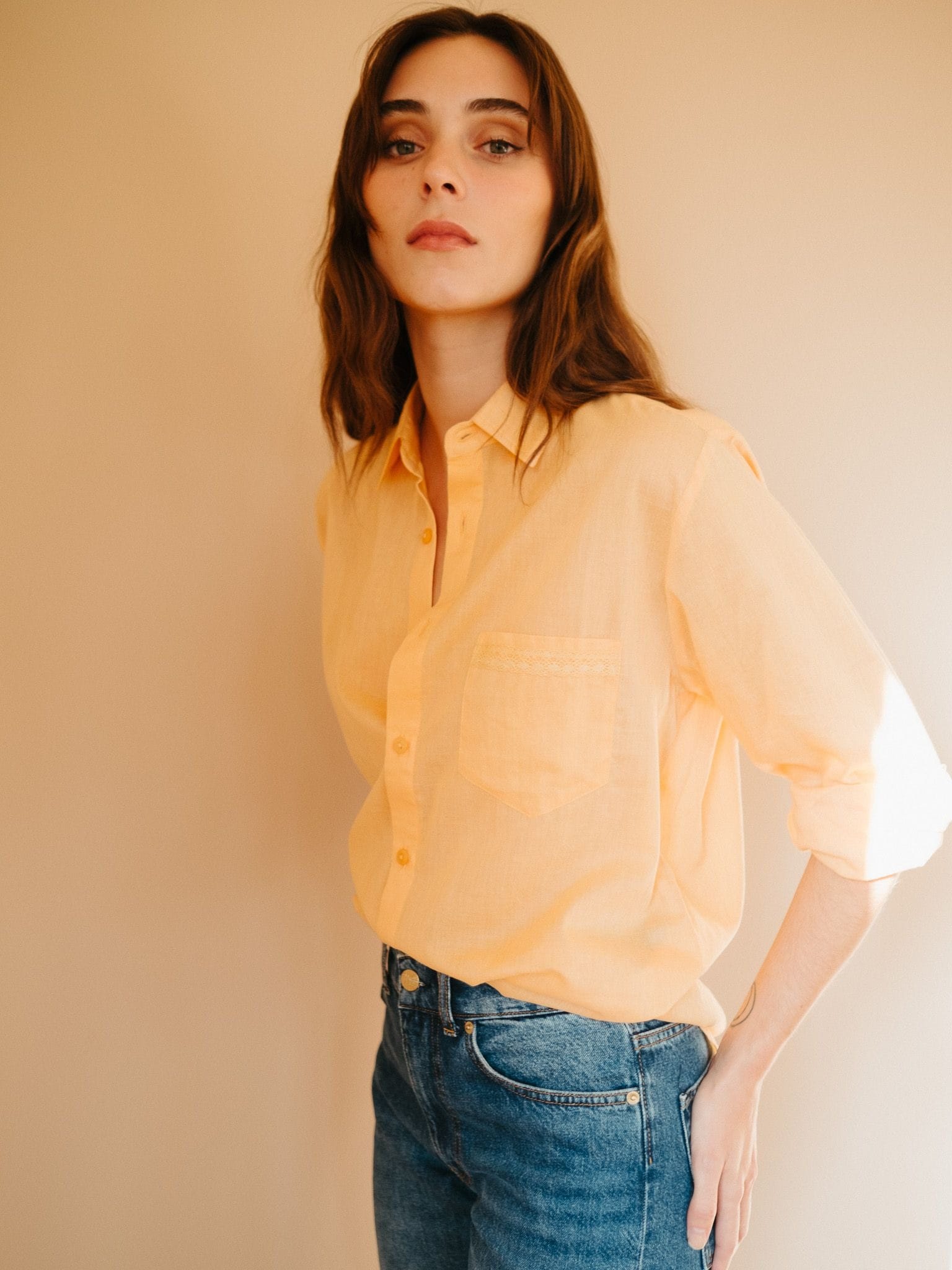 MILLE Clothing Sofia Top in Apricot
