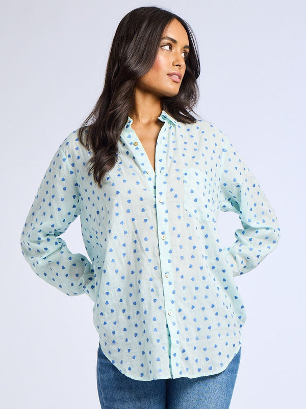Sofia Top in Blue Hearts — view 12