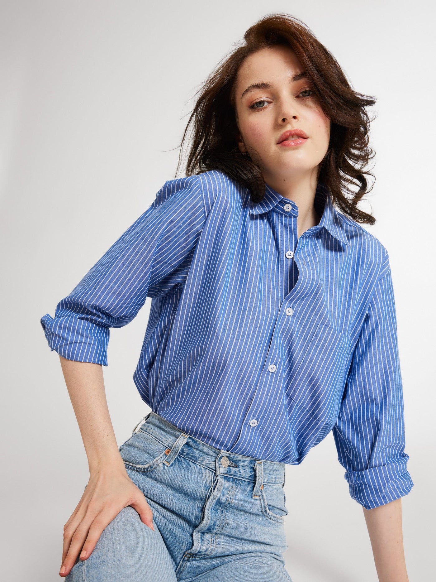 MILLE Clothing Sofia Top in Harbor Stripe