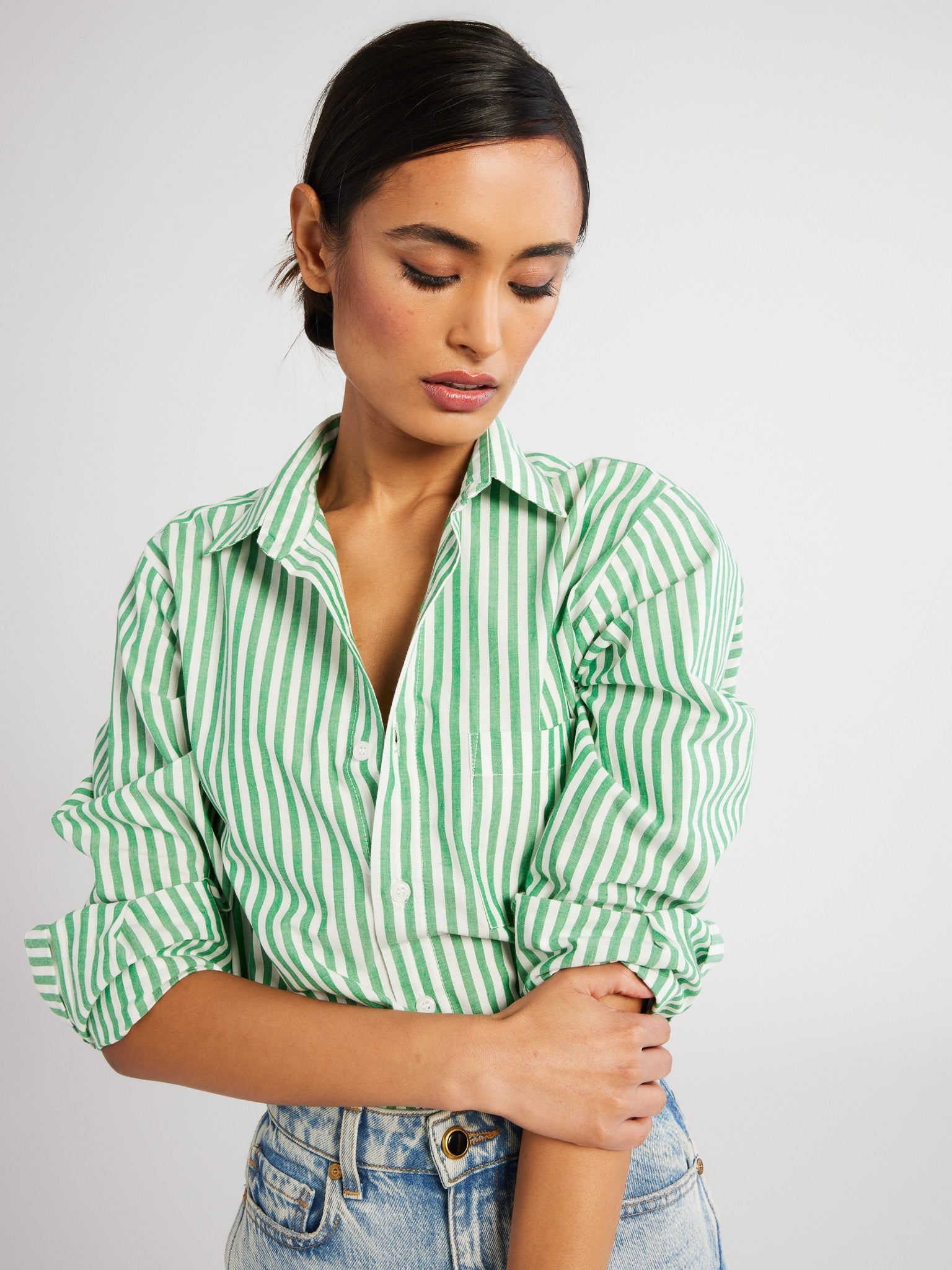 MILLE Clothing Sofia Top in Kelly Stripe