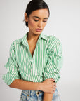 MILLE Clothing Sofia Top in Kelly Stripe