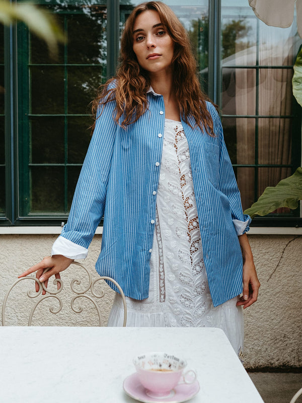 Sofia Top in London Stripe — view 20