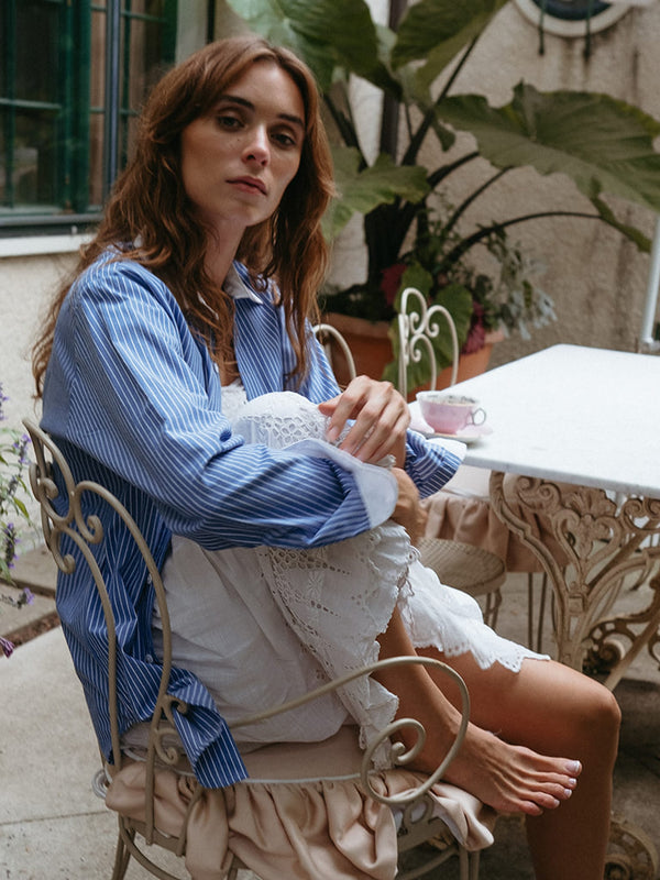 Sofia Top in London Stripe — view 22