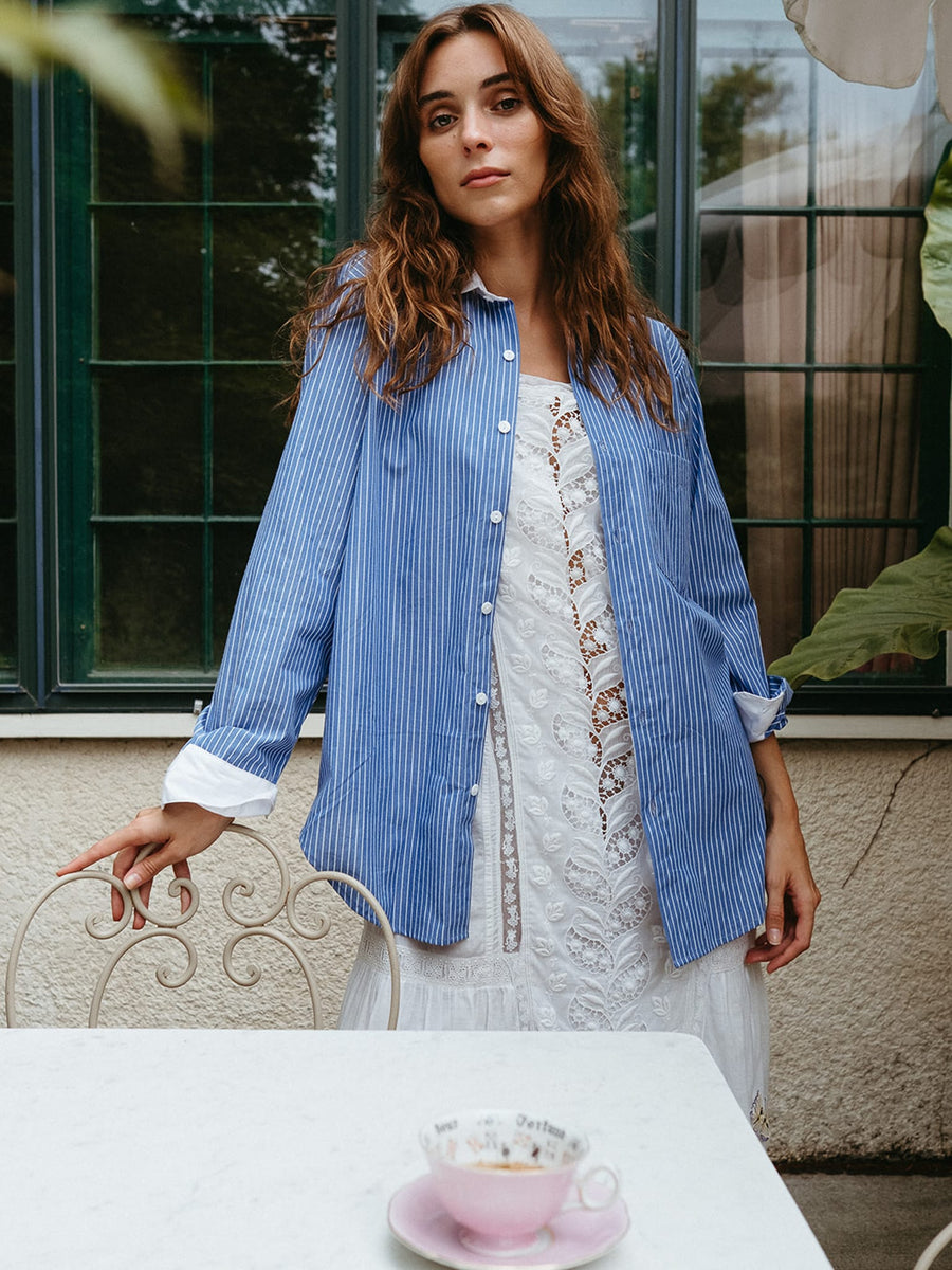 Sofia Top in London Stripe — alternate view