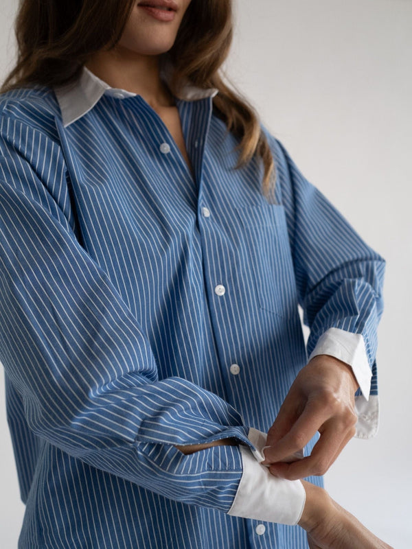 Sofia Top in London Stripe — view 9