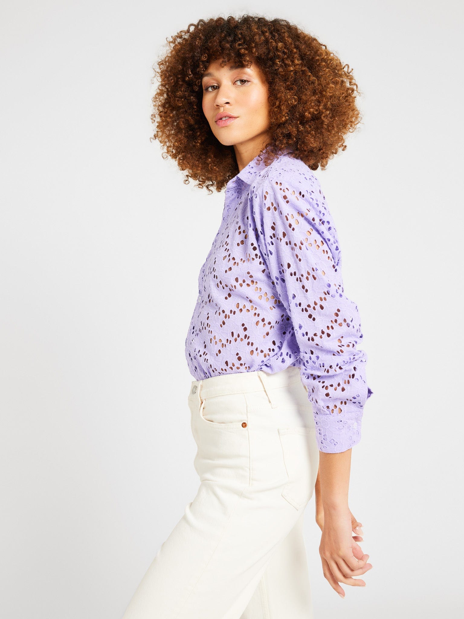MILLE Clothing Sofia Top in Taffy Eyelet